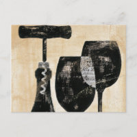 Weinflasche mit zwei Gläsern