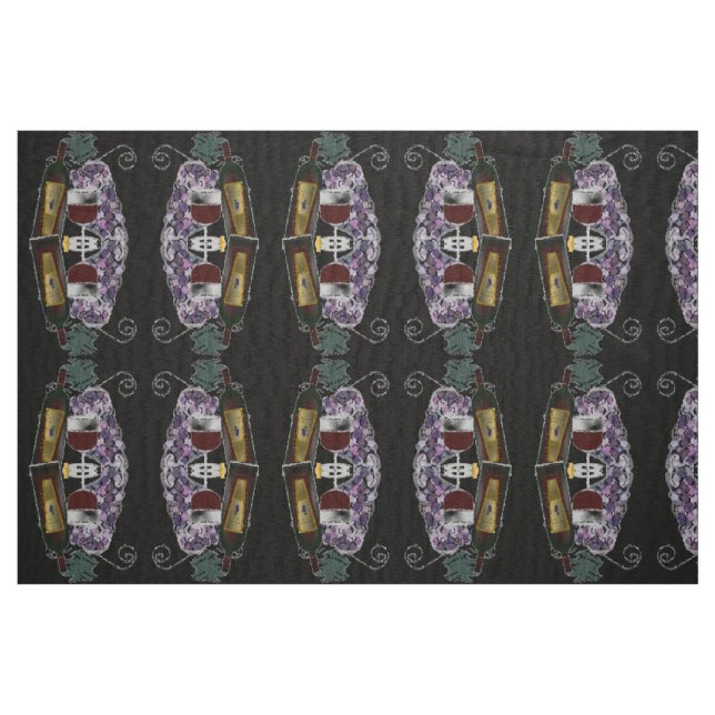 Weinflasche n Trauben Stoff (Fat Quarter (45,7 x 55,9 cm))