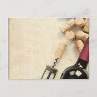 Weinflasche Postkarte