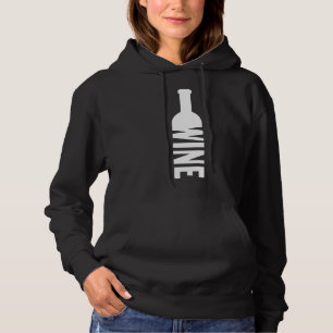 Weinflasche und ein Glas Wein Hoodie