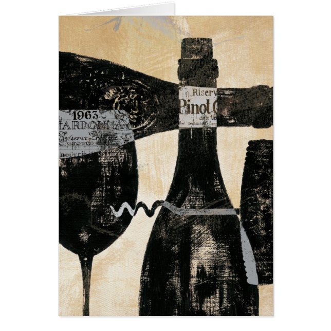 Weinflasche und Glas (Vorne)