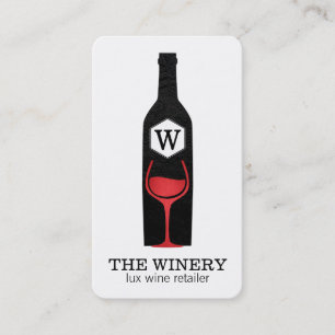 Weinflasche und Glas   Lux   Textur Visitenkarte