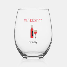 Weinflasche und Glas weiß