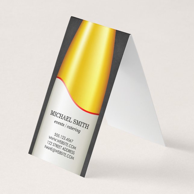 Weinflasche Visitenkarten (Vorderseite)