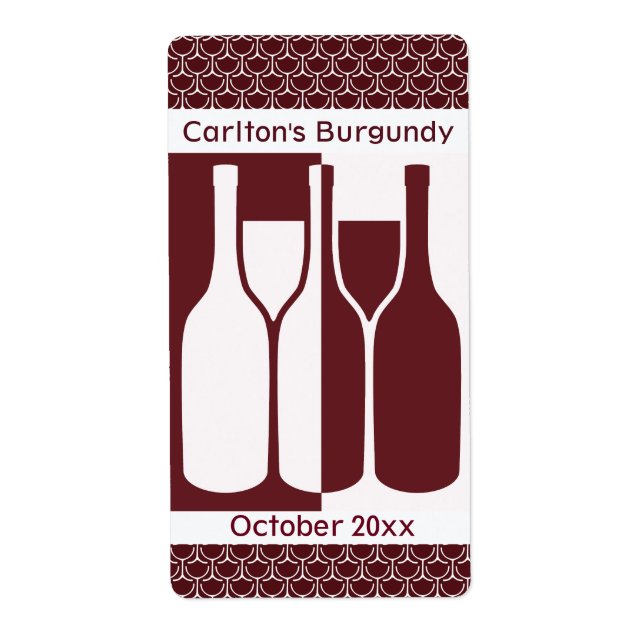 Weinflaschen Glass Image Wine Label (Vorne)