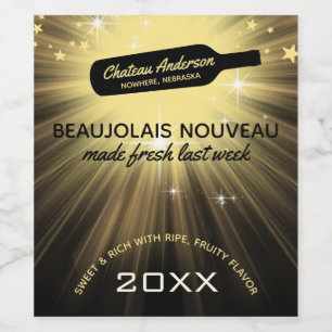 Weinflaschen Gold platzen personalisierte hausgema Weinetikett