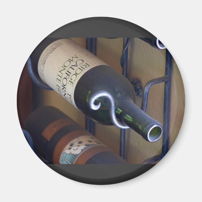 Weinflaschen in einem Rack Magnet (Vorne)