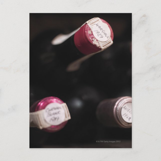 Weinflaschen, nah-up, Schweden. Postkarte (Vorderseite)