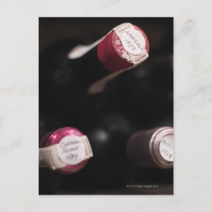 Weinflaschen, nah-up, Schweden. Postkarte