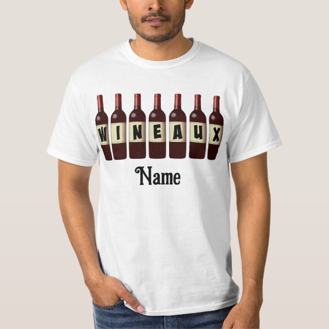 Weinflaschen Roter Wein nach Maß T-Shirt (Vorderseite)