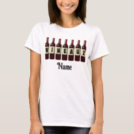 Weinflaschen Roter Wein nach Maß T-Shirt