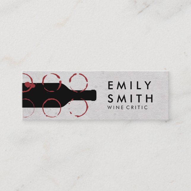 Weinflaschen und -steine mini visitenkarte (Vorderseite)