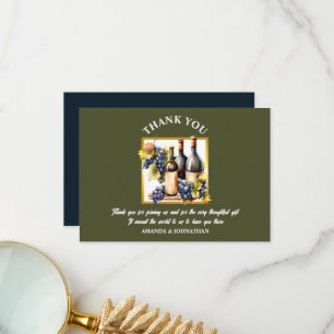 Weinflaschen Wein Weingarten Dank Dankeskarte