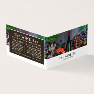 Weinflaschen, Weinkeller/Bar, Detaillierte Angaben Visitenkarten