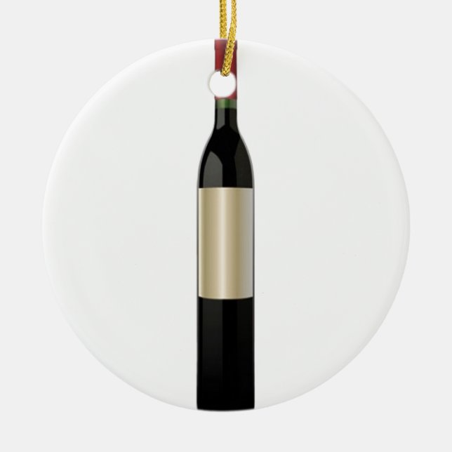 Weinflaschenentwurf Keramik Ornament (Vorne)