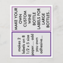 WEINFLASCHENETIKETTIERUNG FÜR GROSSE FLASCHEN