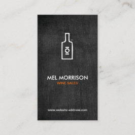 WEINFLASCHENLOGIK auf der BLACK HOLZ-Visitenkarte Visitenkarte