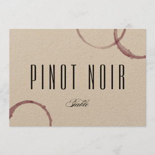 Weinflecken Weinberg-Tischkarte Nummer Einladung