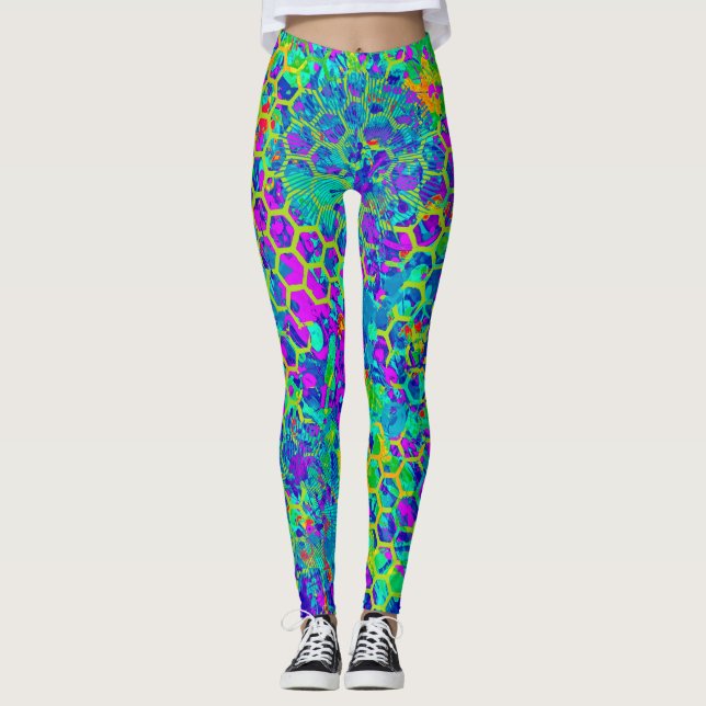 Weingarten Abstrakt Leggings (Vorderseite)