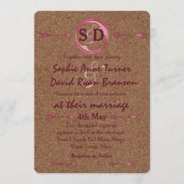 Weingarten Cork Stains Roter Wein Hochzeit Einladung