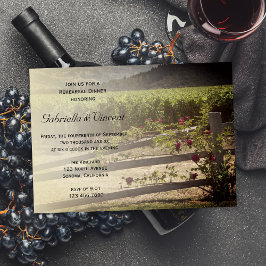 Weingarten und Rose Zaun Hochzeit Probe Abendessen Einladung