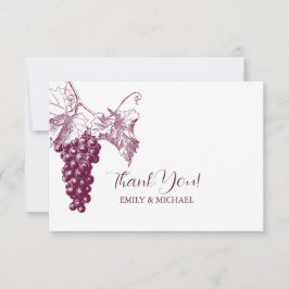 Weingartenhochzeit Dankeschön Karte