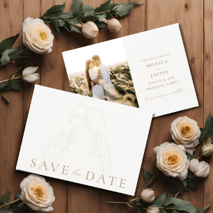 Weingartenhochzeit Toast-Foto Save the Date