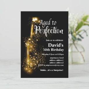 Weingeburtseinladung, "Aged to Perfection Invit" Einladung