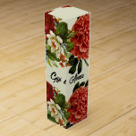 Weingeschenk Box- Hochzeit- Retro Blumenstrauß-Box Weinbox<br><div class="desc">.: Floral,  Retro,  Boho Design .: Passen Sie es an! Genießen Sie den minimalistischen Charme und die Eleganz. .: Auch in meinem Shop gibt es passende Einladungen für Hochzeiten und andere Dekorationen. .: Hochzeit ...  Verlobung ...  Jahrestag</div>