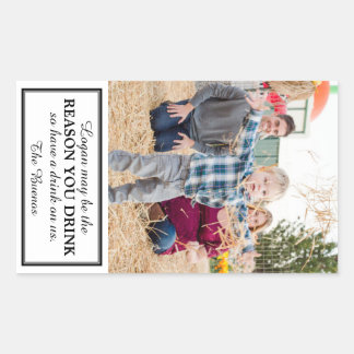 Weingeschenk Rechteckiger Aufkleber