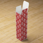 Weingeschenkeschachtel Weinbox<br><div class="desc">Diese Geschenkbox wird in einem eleganten, rot-weißen Damast-Druck gezeigt. Passen Sie diese Box an oder kaufen Sie, wie es ist.</div>