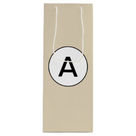 WEINgeschenktasche mit KUNSTSTOFFMONOGRAMM Geschenktüte Für Weinflaschen