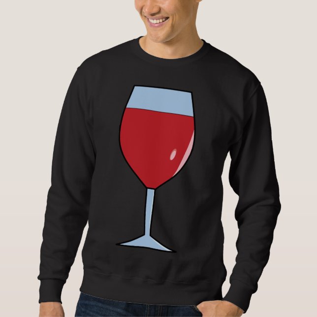 Weinglas 9 sweatshirt (Vorderseite)