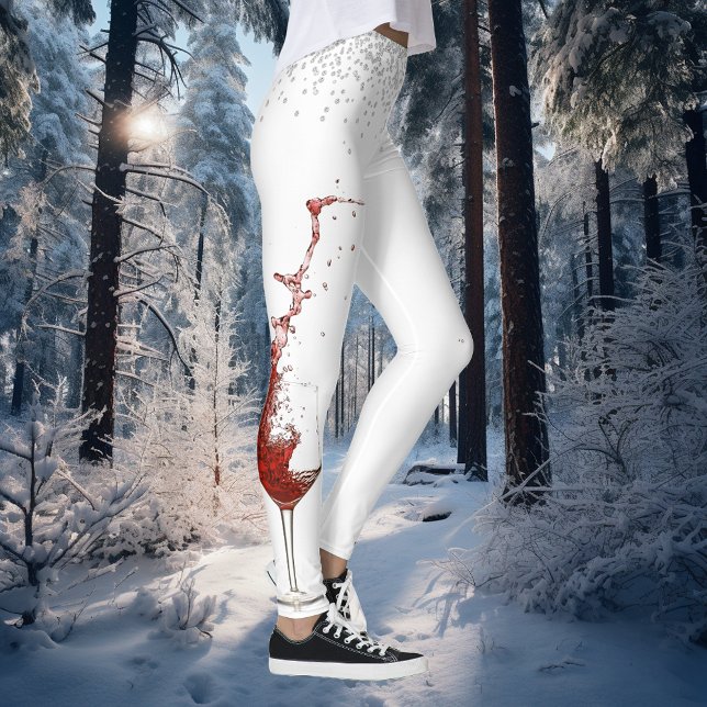 Weinglas Diamond Confetti Celebration Wedding Leggings (Von Creator hochgeladen)