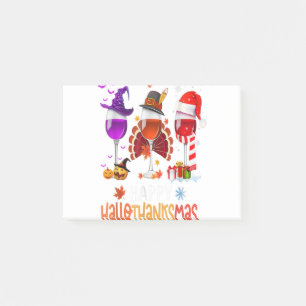 Weinglas Erntedankfest Hallothanksmas Geschenke Post-it Klebezettel