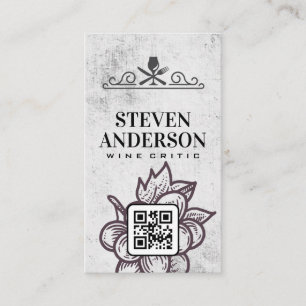 Weinglas-Gabel-Messer Visitenkarte