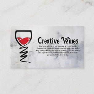 Weinglas Kreatives Illustratives Logo  Visitenkarte