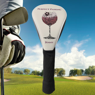 Weinglas und Pfoten perfekte Verbindung Golf Headcover