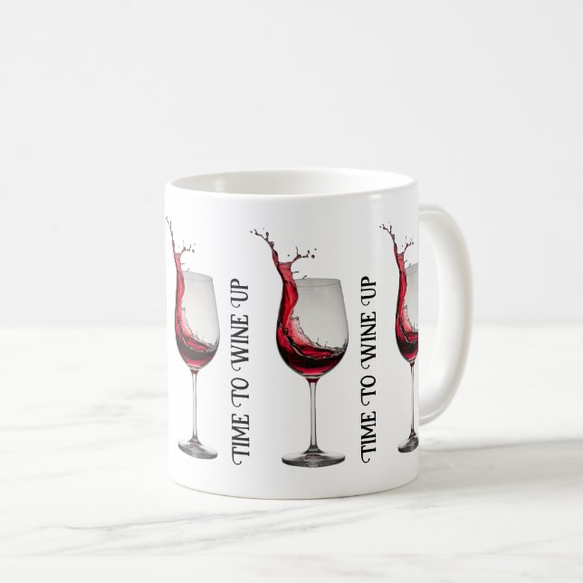 Weinglas Zitat Kaffeetasse (VorderseiteRechts)