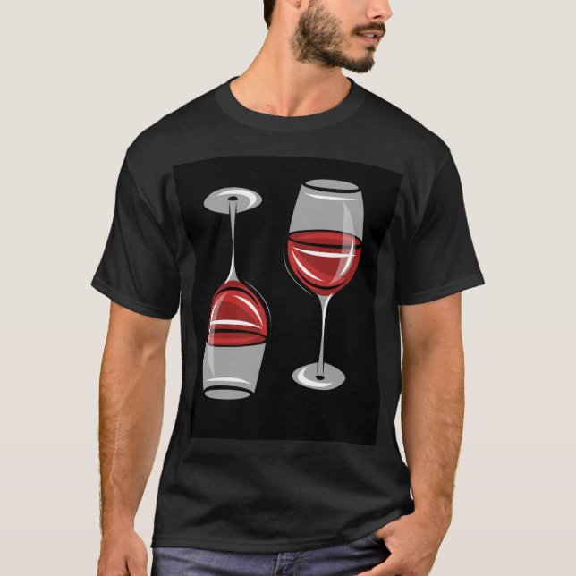 Weinglas zum Shirt (Vorderseite)