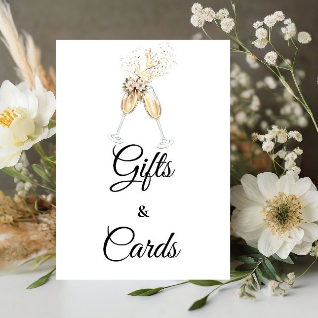 Weingläser Brautparty Geschenk & Karten Sockelschild (Von Creator hochgeladen)