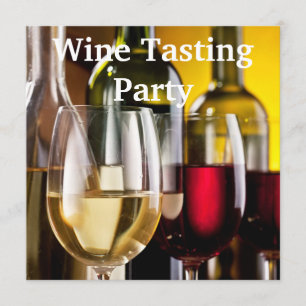 Weingläser Flaschen Wein Party Einladung