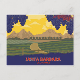 Weingut in Santa Barbara, Kalifornien Postkarte