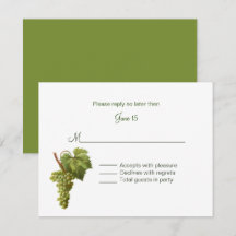 Weingut-Themenhochzeit Hochzeit RSVP