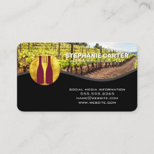 Weingut   Weinflaschen Gabel Logo   Weinberg Visitenkarte