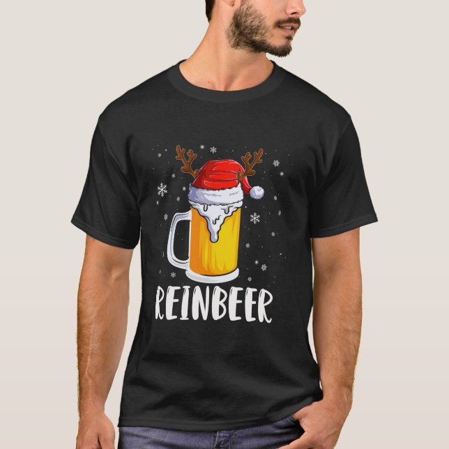 Weinhändler Reinbeer Weihnachtskuchen Matching T-Shirt (Vorderseite)