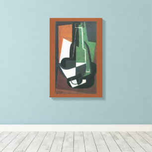 Weinkaraffe Flasche von Juan Gris, Vintage Kubismu Leinwanddruck