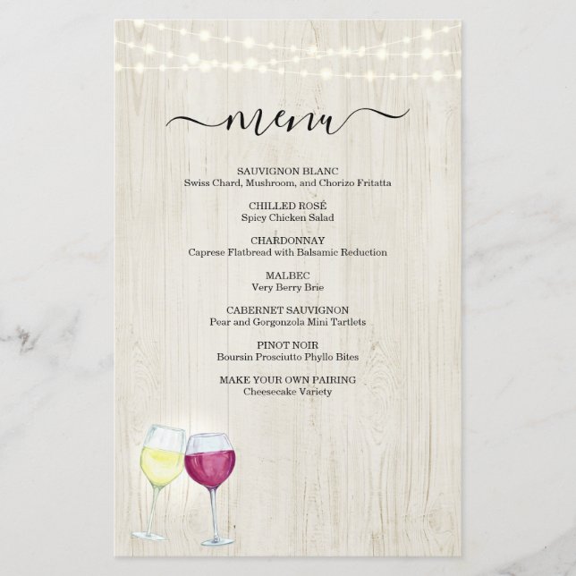 Weinkarte (Vorderseite)