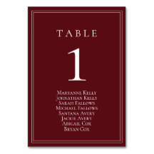 Weinkarte Bordeaux Klassische Tischnummer