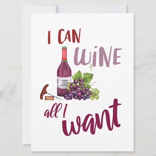 Weinkarte für Freunde Feiertagskarte (Vorderseite)